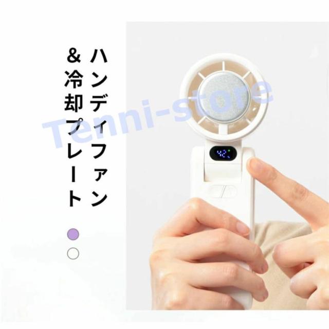 氷級の涼しさ、持ち歩こう！1秒冷感 ハンディファン 半導体冷凍チップ 冷却プレート付 携帯扇風機 5段階調節 ポータブル扇風機 小型 USB充電式