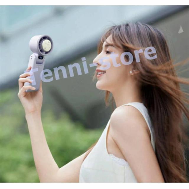 氷級の涼しさ、持ち歩こう！1秒冷感 ハンディファン 半導体冷凍チップ 冷却プレート付 携帯扇風機 5段階調節 ポータブル扇風機 小型 USB充電式