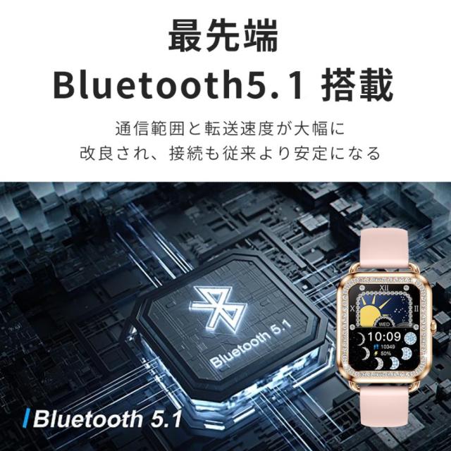 2026年新発スマートウォッチ レディース  ヘルススマートウォッチ 座りがち告げ知らせる 高明確さ心臓の鼓動数 着信告げ知らせる iPhone