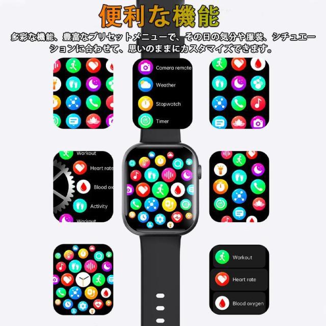 スマートウォッチ  血糖 血圧位置づける 2.1in大画面 電話を掛ける役立つこと付き添い人 血中O 心臓の鼓動数 お休み保護すること 運動すること流行り物  男女兼用 差し上げ物