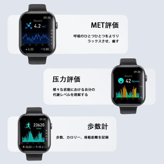 スマートウォッチ  血糖 血圧位置づける 2.1in大画面 電話を掛ける役立つこと付き添い人 血中O 心臓の鼓動数 お休み保護すること 運動すること流行り物  男女兼用 差し上げ物