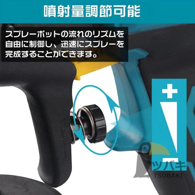 コードレス スプレーガン 電動スプレーガン スプレーガン 電動 塗装 マキタ 18Vバッテリー併用 充電式噴霧の幅調整可能 噴霧 電動ペインター 家庭用_6