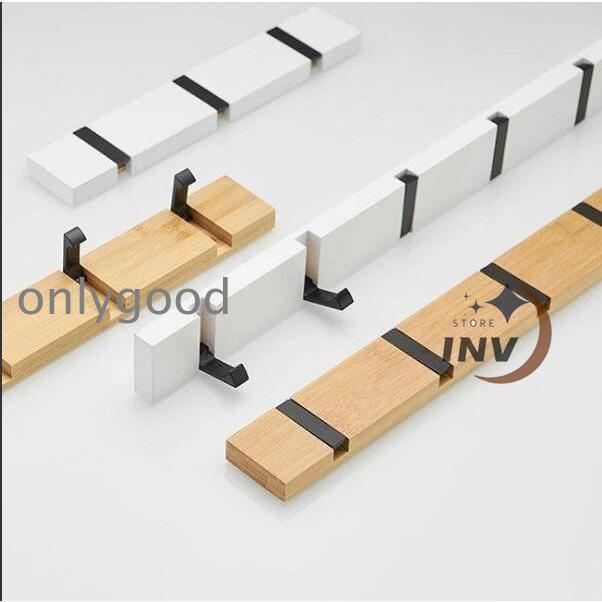 A-1 昭和レトロ 木製 コートハンガー フックハンガー フック 4連