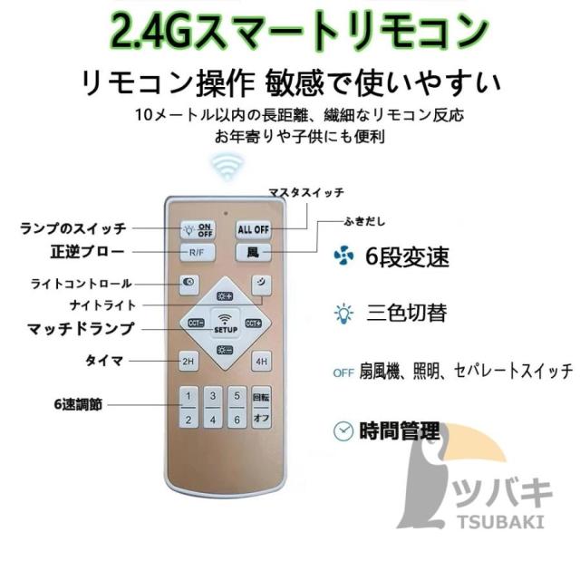 シーリングファンライト 360°首振り送風 逆回転機能 シーリングファン 6畳8畳10畳12畳 扇風機ライト 調光調色 引っ掛け リビング照明 寝室 食卓 キチン 新生活
