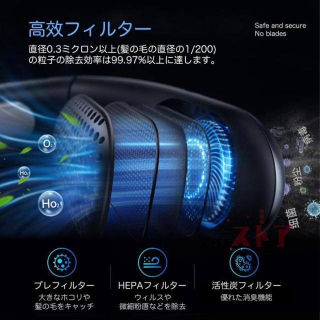 首掛け扇風機 ネッククーラー 冷風 扇風機 軽量 接触涼感 冷却 携帯 3600mAh LCD液晶ディスプレイ ネックファン 静音設計 くびかけ扇風機 アウトドア 熱中症対策_6