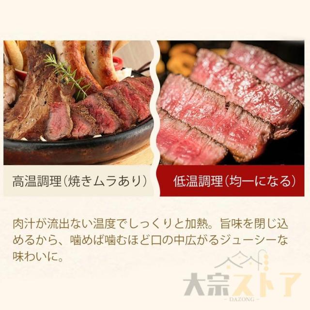 低温調理器 防水 ハイパワー スロークッカー コンテナ 低温調理器具 家庭用 日本向けに設計 予約機能 低温調理機 スリム低温調理器 真空調理器 クリップ式 2026_6