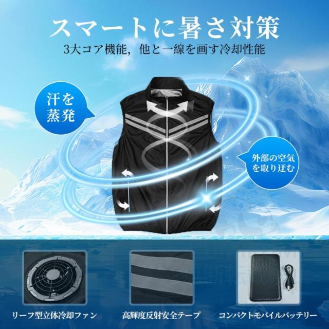 空調作業服 ウェア ジャケット フルセット 12v バッテリー 空調ウェアファン付き レディース 空調作業着 空調扇風服 UVカット 薄型 熱中症対策 空調ベスト 男女_2