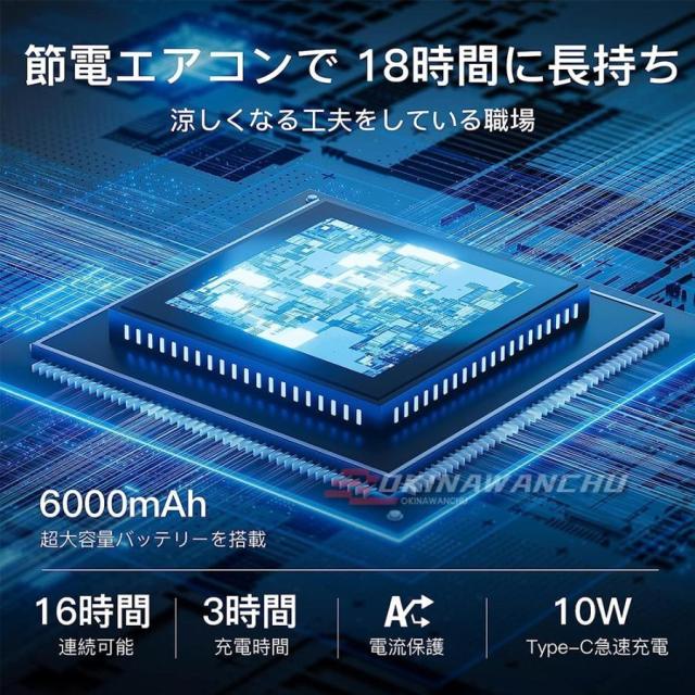 ネッククーラー 首掛け扇風機 2026 携帯用扇風機 dcモーター 羽なし 3つ冷却プレート 半導体冷却 日本製 扇風機 6000mAh大容量 送風 冷房/暖房 ネックヒーター_3
