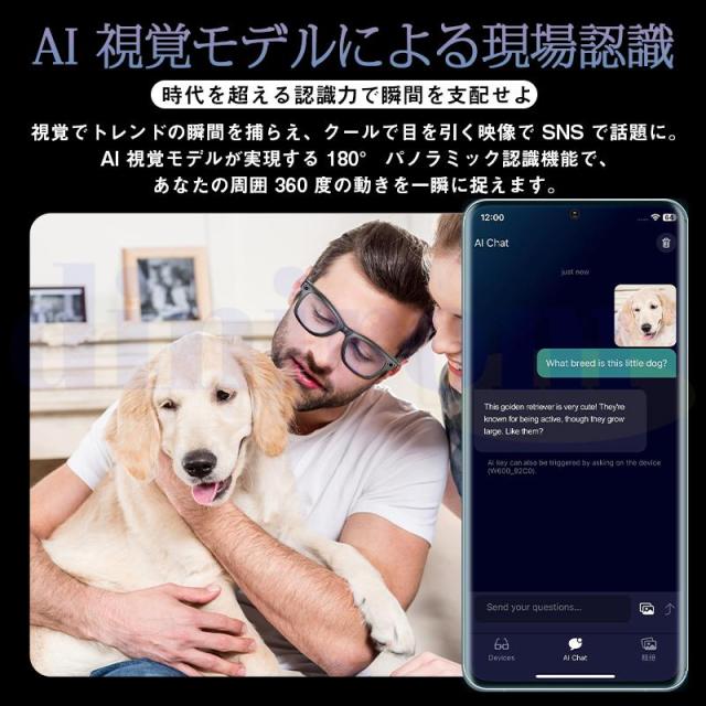 スマートグラス メガネ骨伝導 通話可能 AI質問応答 ワイヤレスメガネ 軽量化 アプリ記録 ビデオ撮影 マイク内蔵 720P録画可能 録音 iphone対応 音楽再生 AI検索