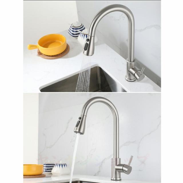 混合水栓 タッチ水栓 キッチン シャワー付き 蛇口 台所用 浴室用 洗面台 シャワー シングルレバー 洗面所 水栓金具 交換自分で おしゃれ ホース引出し式_16