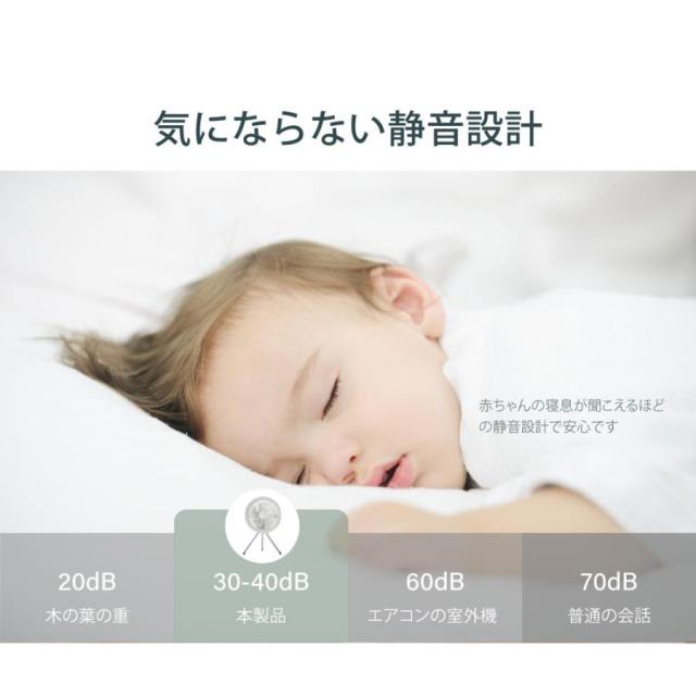 扇風機 卓上扇風機 壁掛け コードレス アウトドア 3脚ファン 吊り下げ LED照明 サーキュレーター USB充電 風量3段階調節 パワフル送風_10