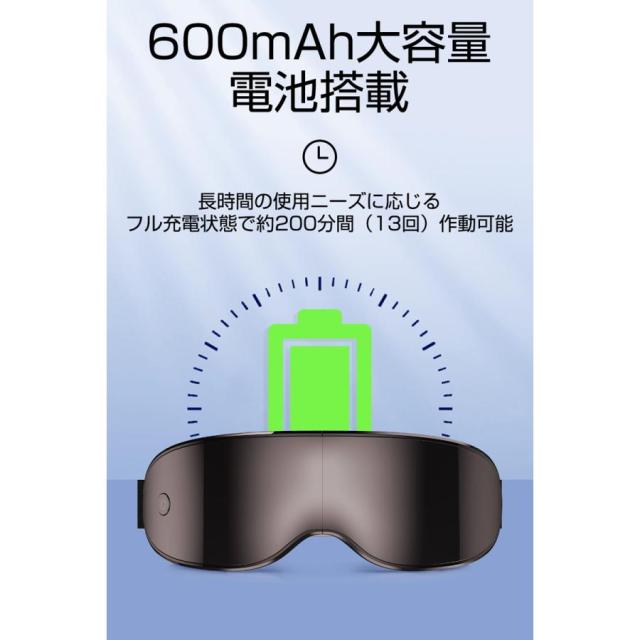 アイマッサージャー アイマスク 3D振動技術 可視レンズ 視界が遮ない 目元ケア 極上の目元エステ 眼精疲労改善 Bluetooth音楽機能 ながらケア ギフト プレゼント_14