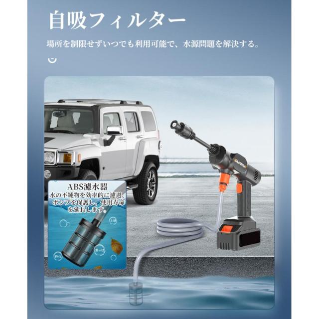 高圧洗浄機 コードレス 充電式 12点セット マキタバッテリー互換対応