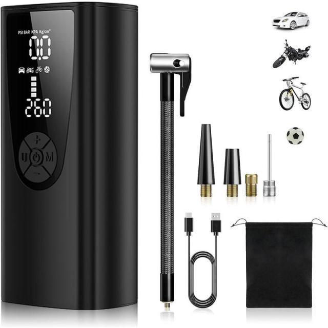 電動空気入れ 車 自転車 充電式エアーポンプ 8000mAh 圧力150PSI ポータブル 車用インフレーター 自動停止 自