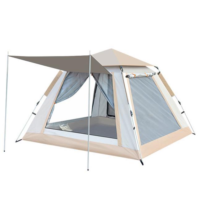 テント ワンタッチテント 自動式テント 大型 2-5人用 キャンプテント 軽量簡易ドーム型 日よけ アウトドア 支柱2本 固定バンドがほつれ_11