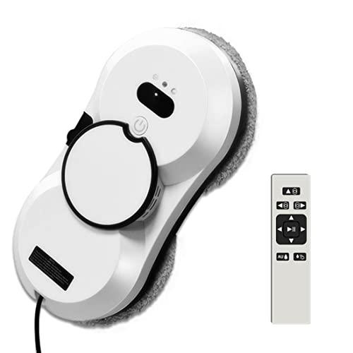 モトシュトゥール 窓拭きロボット リモコン付き 操作簡単 超薄型 自動スプレー 落下防止 真空吸着2800Pa 6kg耐荷重 HCR-10 ホワ