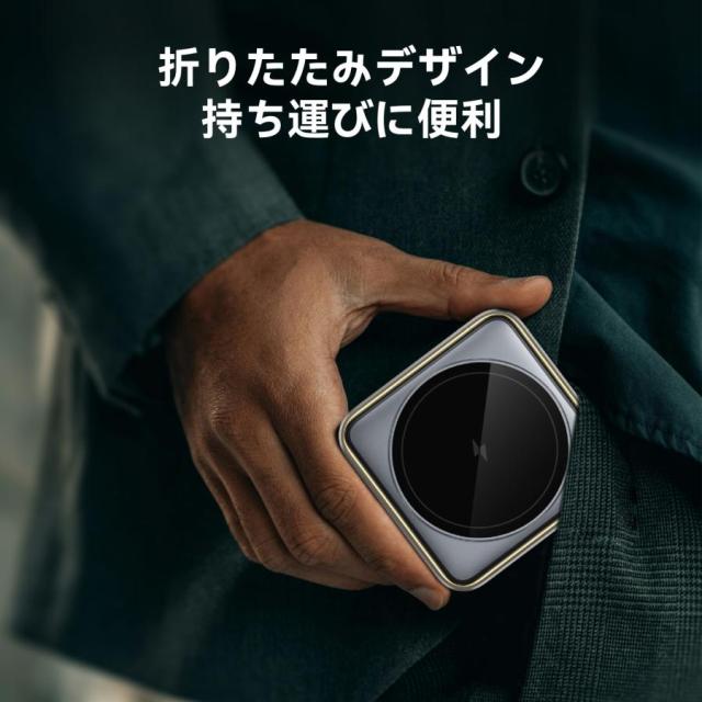 MagSafe ワイヤレス充電器 折りたたみ 3in1 マグネット式 QI 充電 スマホスタンド iPhone16 15 14 13 12 Airpods pro iWatch 15W_7
