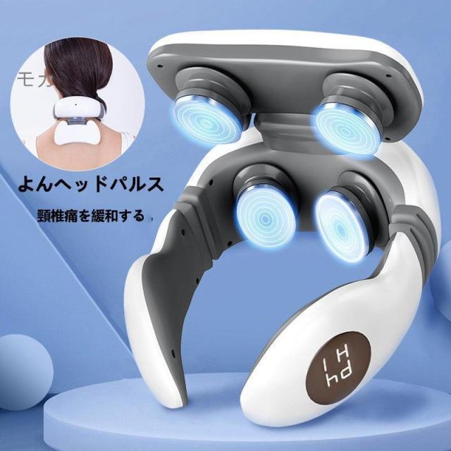 マッサージ機 小型 ネックマッサージャー EMS 首こり 首掛け 効果 背中コリほぐし 電気刺激 健康グッズ 軽量 父の日 母の日 敬老の日_5