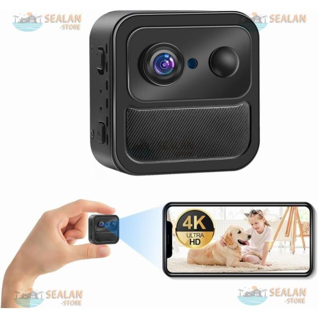 防犯カメラ 家庭用 4K スマホ連動対応 カメラ 動体検知 小型カメラ 50日間待機可能 リアルタイム遠隔 監視カメラ 室内室外 留守番カメラ 簡単