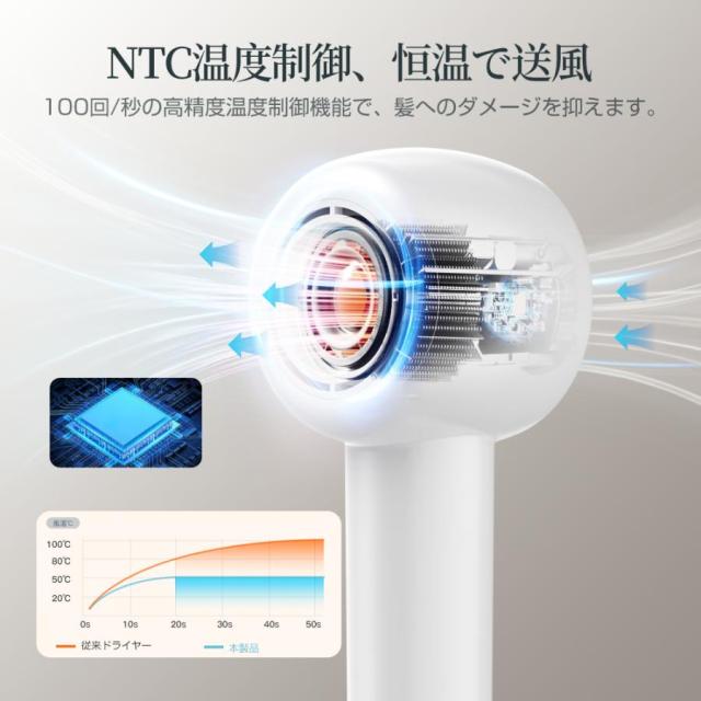 ドライヤー 高速ドライヤー 低温速乾 21m/s大風量 恒温 軽量 ヘアドライヤー 速乾ドライヤー 静音 低騒音 小型 軽量 美容家電 おしゃれ