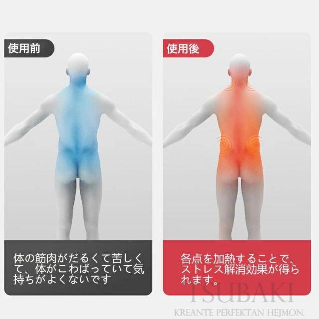 マッサージ枕 多機能 マッサージ機 小型 全身用 腰枕 揉み玉 背もたれ 肩 肩こり解消グッズ ems 電熱 エコ ネックマッサージャー 省エネ 温熱 多機能 疲労解消_5
