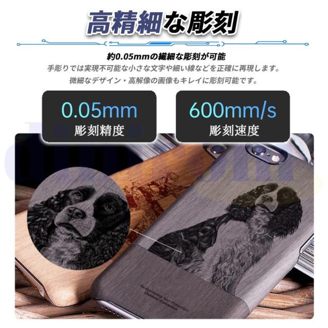 レーザー彫刻機 家庭用 小型 携帯式レーザー加工機 0.05mm高精度 600mm/s高速 ライブプレビュー機能搭載 日本語アプリ/説明書 レーザー刻印機 diy 回転台を付き_5