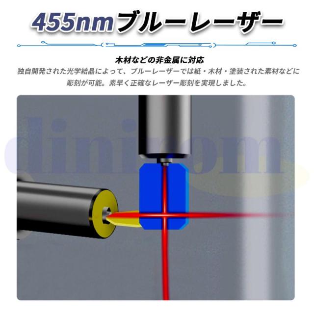 レーザー彫刻機 家庭用 小型 携帯式レーザー加工機 0.05mm高精度 600mm/s高速 ライブプレビュー機能搭載 日本語アプリ/説明書 レーザー刻印機 diy 回転台を付き_6