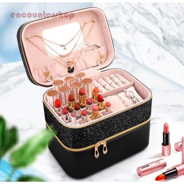 メイクボックス 06/レッド 化粧品収納 コスメボックス 化粧収納ボックス CBXMサイズ トレンケース 化粧雑貨 ポーチ 鏡付き ダイヤルロック付き dショッピング |メイクボックス 鏡付き コスメボックス ミラー