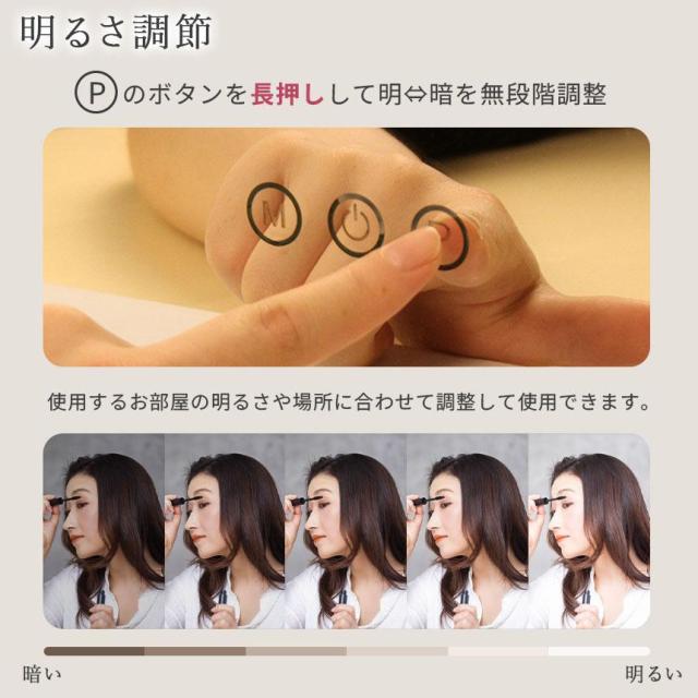 女優ミラー 大型 大きい 2色選べる 9LED LEDライト 鏡 化粧 メイク ハリウッドミラー ドレッサー 卓上 ブラック ホワイト LEDライトミ