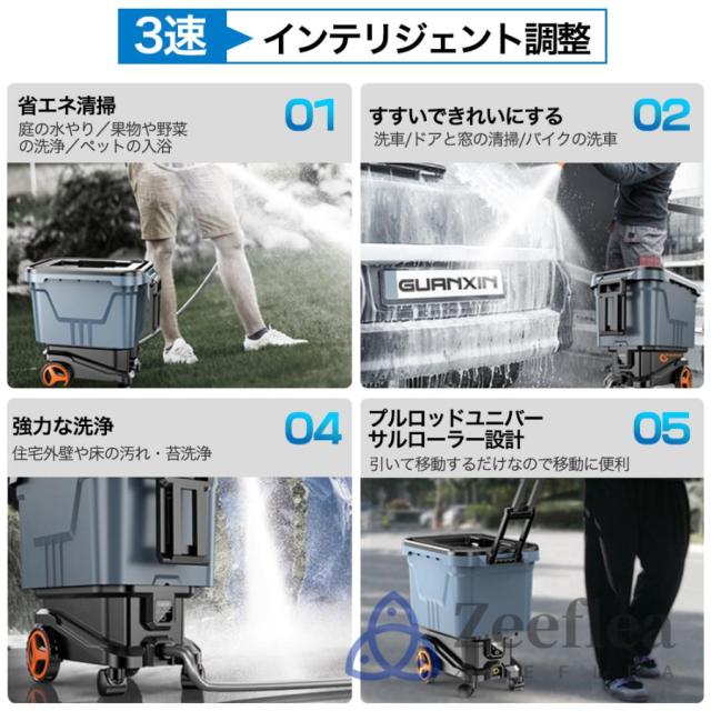 高圧洗浄機 タンク式 コードレス 充電式 デュアルバッテリー電源 業務