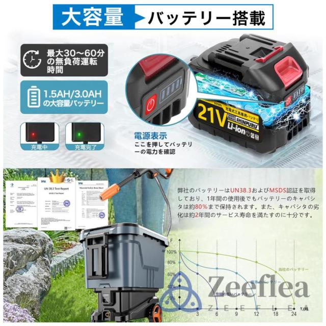 高圧洗浄機 タンク式 コードレス 充電式 デュアルバッテリー電源 業務用 家庭用 30L 吐出圧力12MPa 軽量 3段階調整 洗車 水圧 クリーナー 洗車機 水道不要 掃除_9