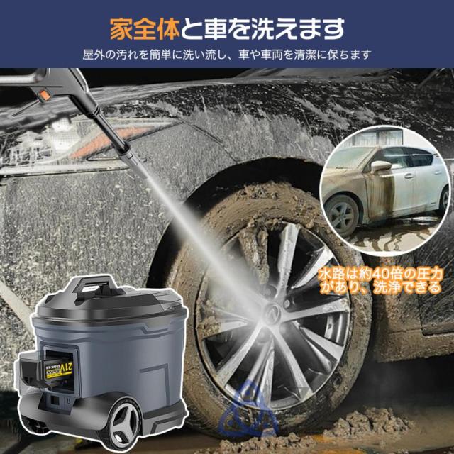 2025新登場 高圧洗浄機 タンク式 コードレス 充電式 タンク式高圧洗浄機