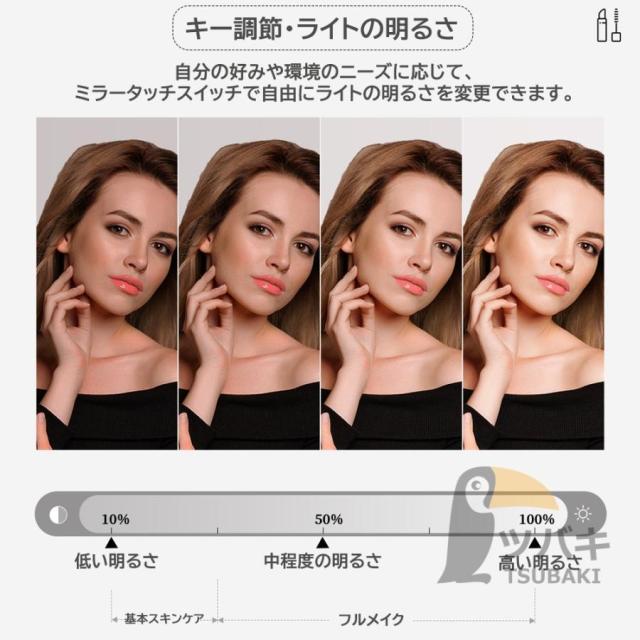 女優ミラー ledライト付き 卓上ミラー 360°回転 無段階調光 卓上鏡 ledミラー メイク鏡 化粧鏡 充電可能 コンセント接続可能 母の日 引っ越し祝い プレゼント