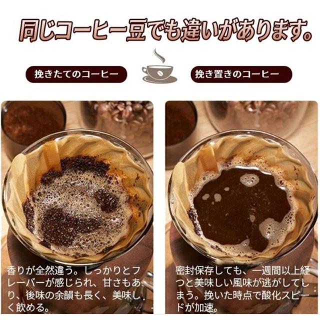 コーヒーミル 電動 臼式 電動ミル 繊細研磨 研磨後自動停止 充電式 水洗い可能 粒度調整 セラミック 電動コーヒーミル こーひーみる コーヒー豆 一台多役_3