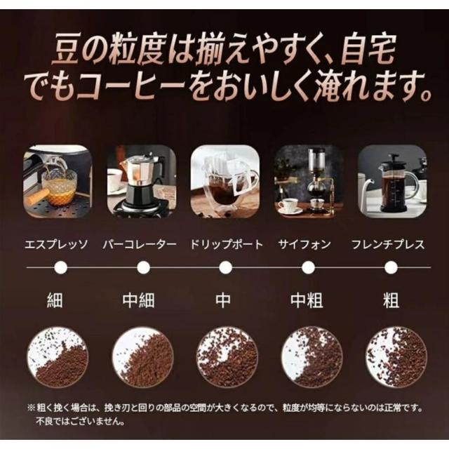 コーヒーミル 電動 臼式 電動ミル 繊細研磨 研磨後自動停止 充電式 水洗い可能 粒度調整 セラミック 電動コーヒーミル こーひーみる コーヒー豆 一台多役_8