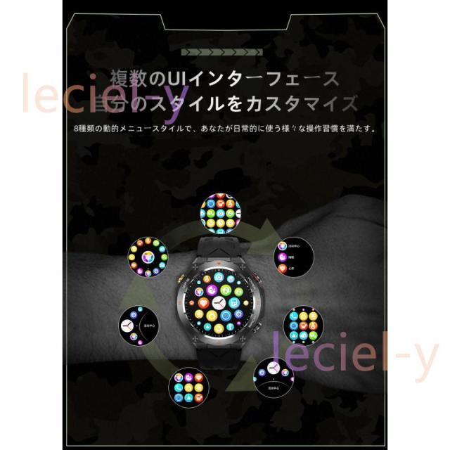 2025最新「心拍数 血中酸素測定」スマートウォッチ 通話機能付き 心電図 GPS コンパス カロリー 多運動モード 睡眠管理 日本製センサー プレゼント_19