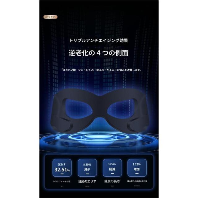 目元美顔器 目元エステ 目元ケア 温熱 美容器 超音波 メディリフトアイ ウェアラブル 目もとケア ヒーター EMSマスク USB充電式 男女兼用 アイケア プレゼント