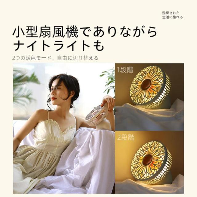 3WAY扇風機 卓上/吊り/壁掛け ファン 卓上 壁掛け USB 充電式 小型 ライト ミニ 手持ち 携帯 静音 コードレス ミニ扇風機 首振り 回転 風量3段階_1