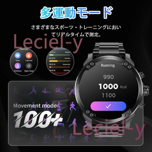 スマートウォッチ 日本製センサー 通話機能 心拍数 血中酸素 血圧 歩数計 900mAh長持ちバッテリー 睡眠管理 Line着信通知 健康管理 プレゼント 父の日_9