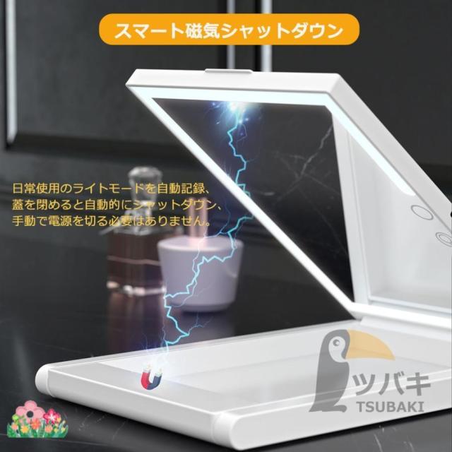 女優ミラー ledライト付き 卓上ミラー 10倍拡大鏡 8インチ USB充電式 高さ調整 多角度調整 無段階調光 おしゃれ 卓上鏡 ライト付き メイク鏡 化粧鏡 プレゼント