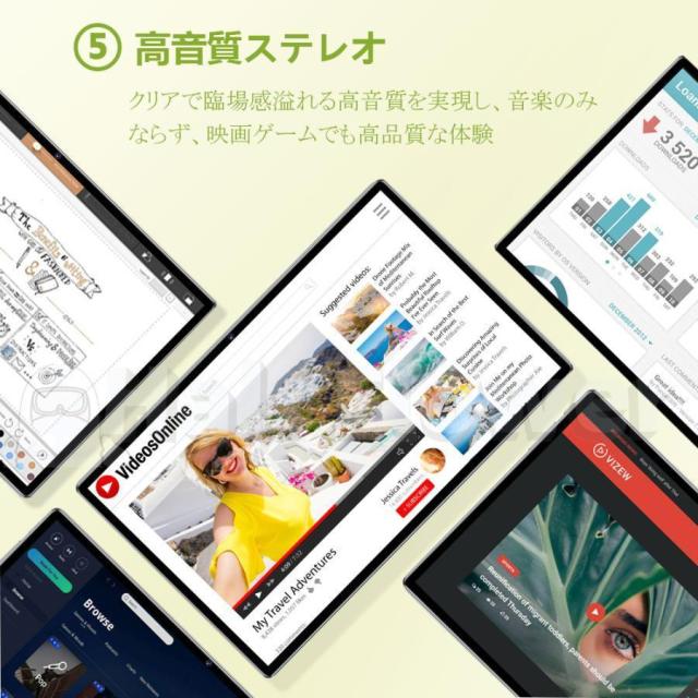 Android14.0 タブレット PC 本体 10.1インチ 20000mAhバッテリー GPS タブレットケース Bluetooth 通話対応 子供向け ネット授業 新品 安い クリスマス ギフト_7