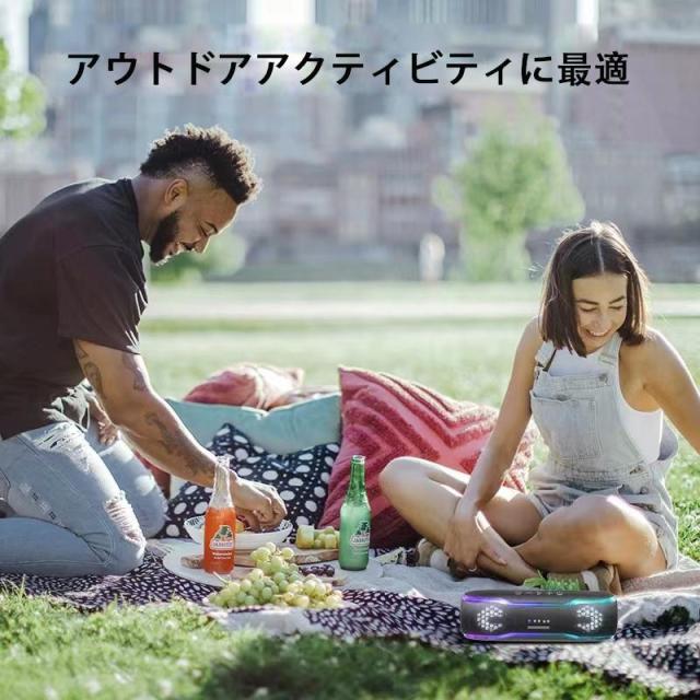 Bluetooth5.3 ブルートゥース スピーカー Bluetooth 高音質 大音量 ステレオ 重低音 防塵 防水 TWS ワイヤレス ポーダブル 車_5