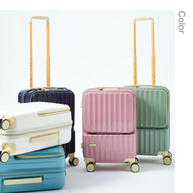 スーツケース フロントオープン 機内持ち込み s usb 充電 ストッパー