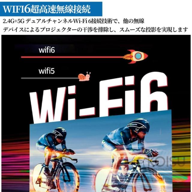 プロジェクター 家庭用 小型 天井投影 4K対応 電動フォーカス