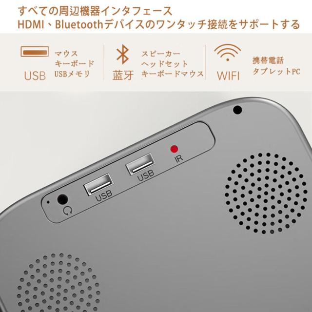 プロジェクター 小型 家庭用 自動台形補正 1080P 16000LM プロジェクター 天井投影 4K対応 HiFiスピーカー 50％ズーム機能 スマホ/ノートパソコン/USB/Switch_17