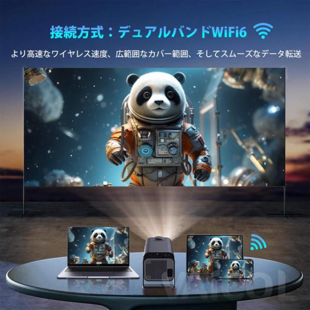 プロジェクター 小型 家庭用 自動台形補正 1080P 16000LM プロジェクター 天井投影 4K対応 HiFiスピーカー 50％ズーム機能 スマホ/ノートパソコン/USB/Switch_5