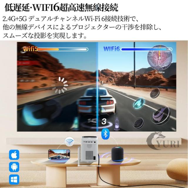 プロジェクター 本体 天井投影 家庭用 自動フォーカス 自動台形補正