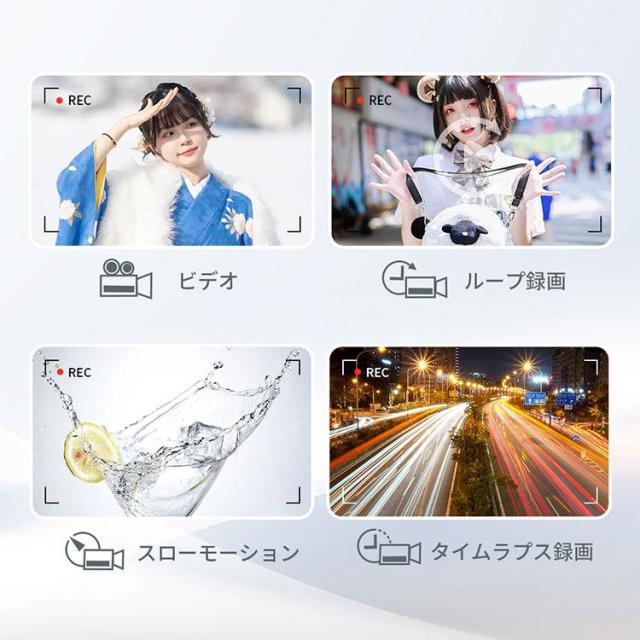 デジタルカメラ 5K WiFi機能 デジカメ 18倍ズーム 6400万画素 高画質 ビデオカメラ オートフォーカス ウェブカメラ_10
