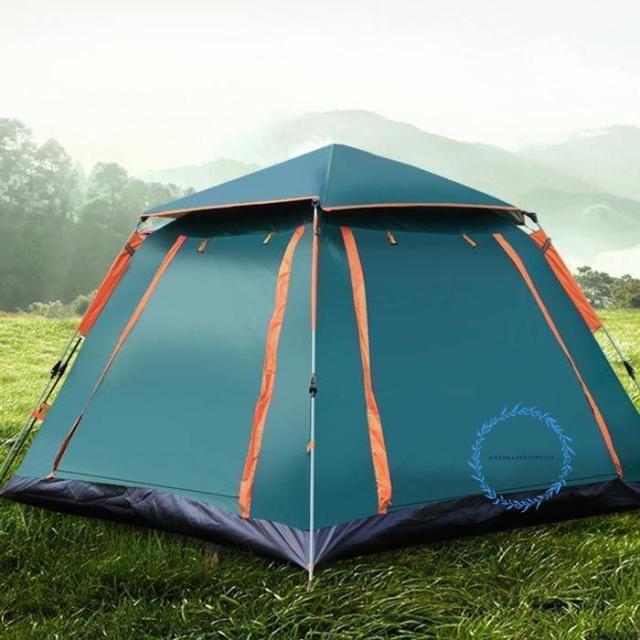 テント ワンタッチテント 自動式テント 大型 2-5人用 キャンプテント 軽量簡易ドーム型 日よけ アウトドア 支柱2本 固定バンドがほつれ_2