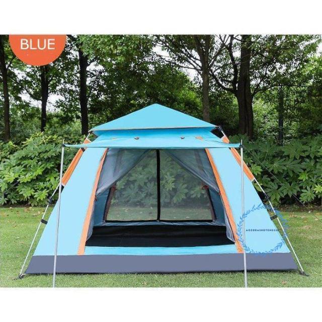 テント ワンタッチテント 自動式テント 大型 2-5人用 キャンプテント 軽量簡易ドーム型 日よけ アウトドア 支柱2本 固定バンドがほつれ_7